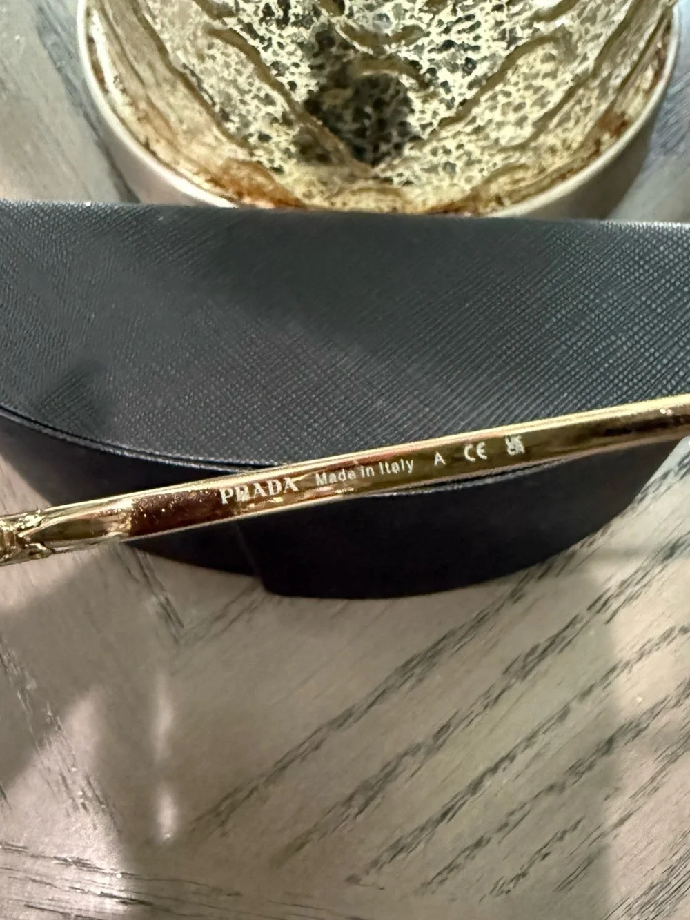 Prada SPR 60X Gold Brown Sunglasses